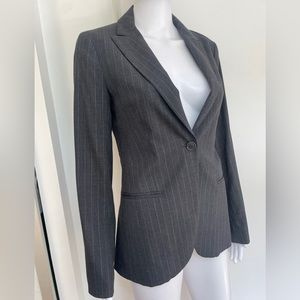 Theory Blazer Striped, Slim Fit, Black / Gray, Size 2